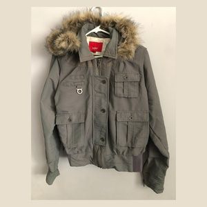 Mossimo Junior's Hooded Parka With Faux Fur Trim